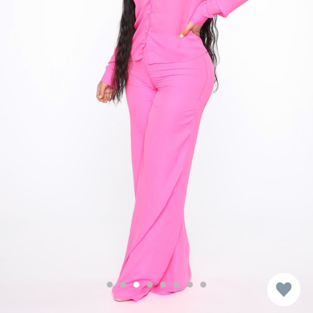 Fashion Nova Forward Pant Set Hot Pink Suit
